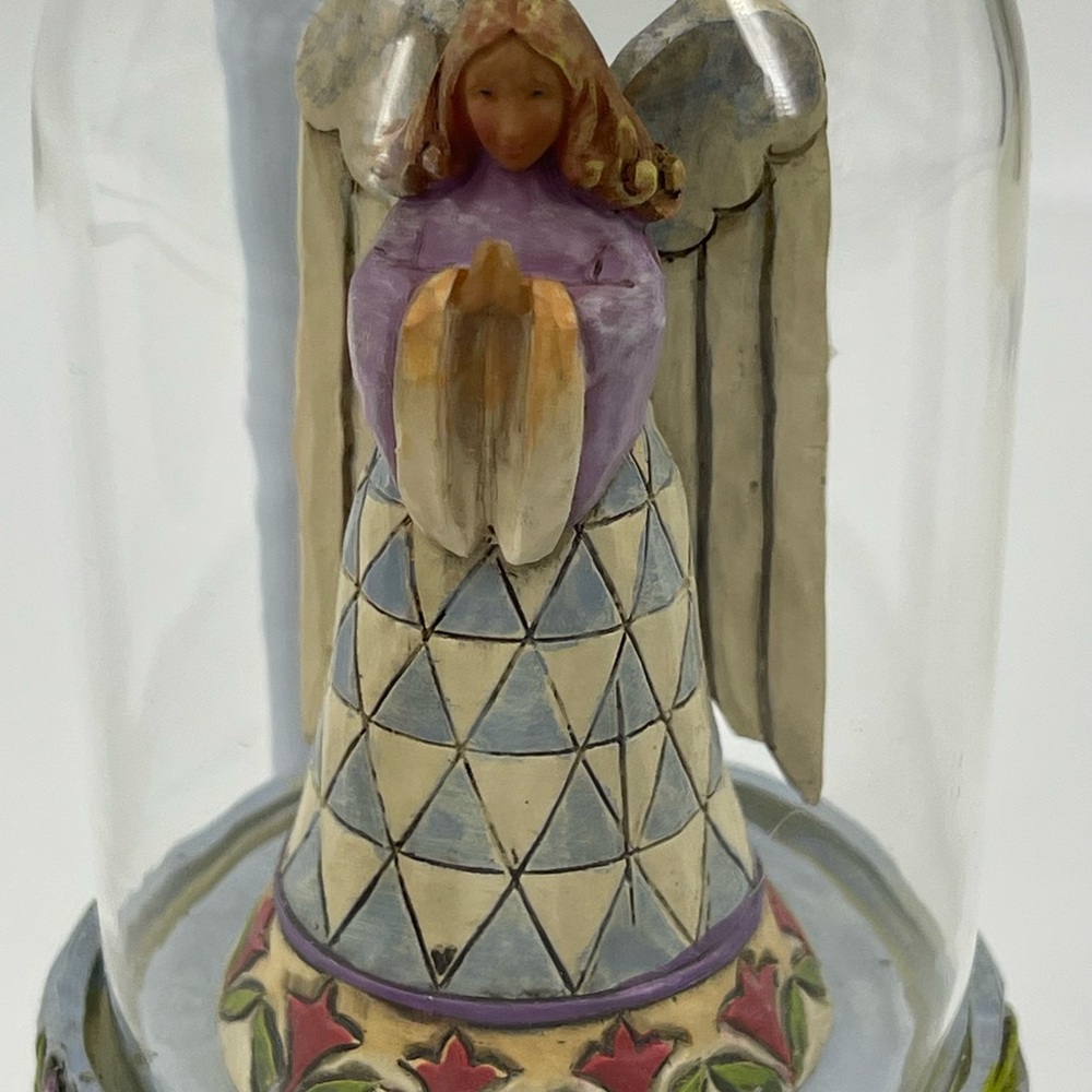 Jim Shore Angel Glass Dome Hanging Christmas Ornament Singing Angels - Picture 7 of 8